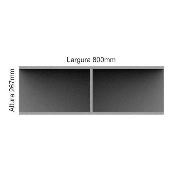 Encontraproduto.com.br - Prateleira Requinte com 2 Nichos - Duna Line