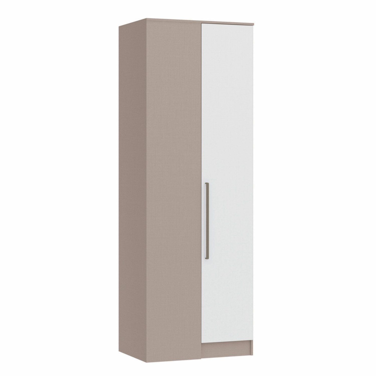 Encontraproduto.com.br - Guarda Roupa Modulado Requinte de Canto Reto com 1 Porta - Duna Line/Branco Line
