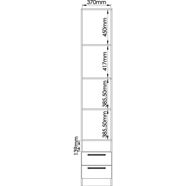 Encontraproduto.com.br - Guarda Roupa Modulado Requinte com 2 Gavetas - Duna Line/Branco Line
