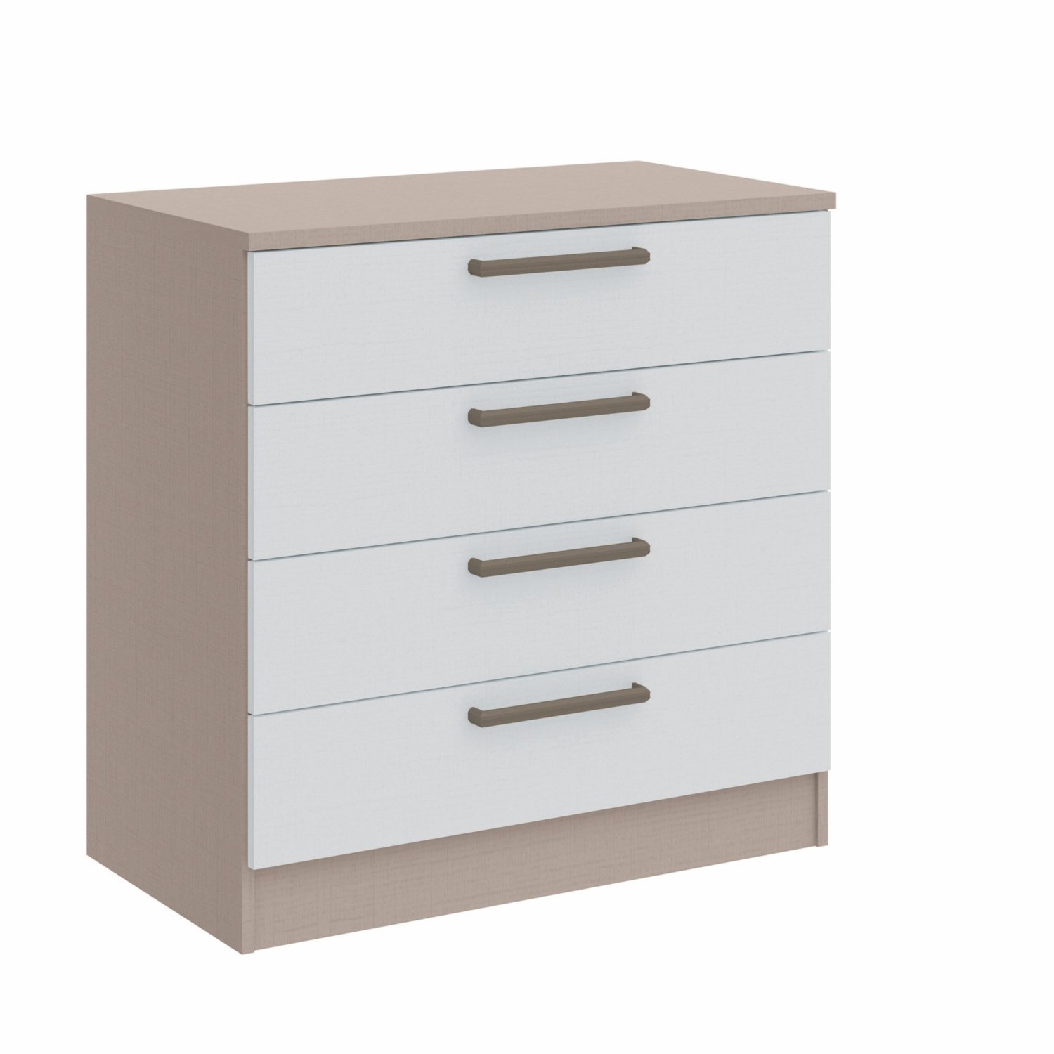 Encontraproduto.com.br - Cômoda Modulada Requinte com 4 Gavetas - Duna Line/Branco Line