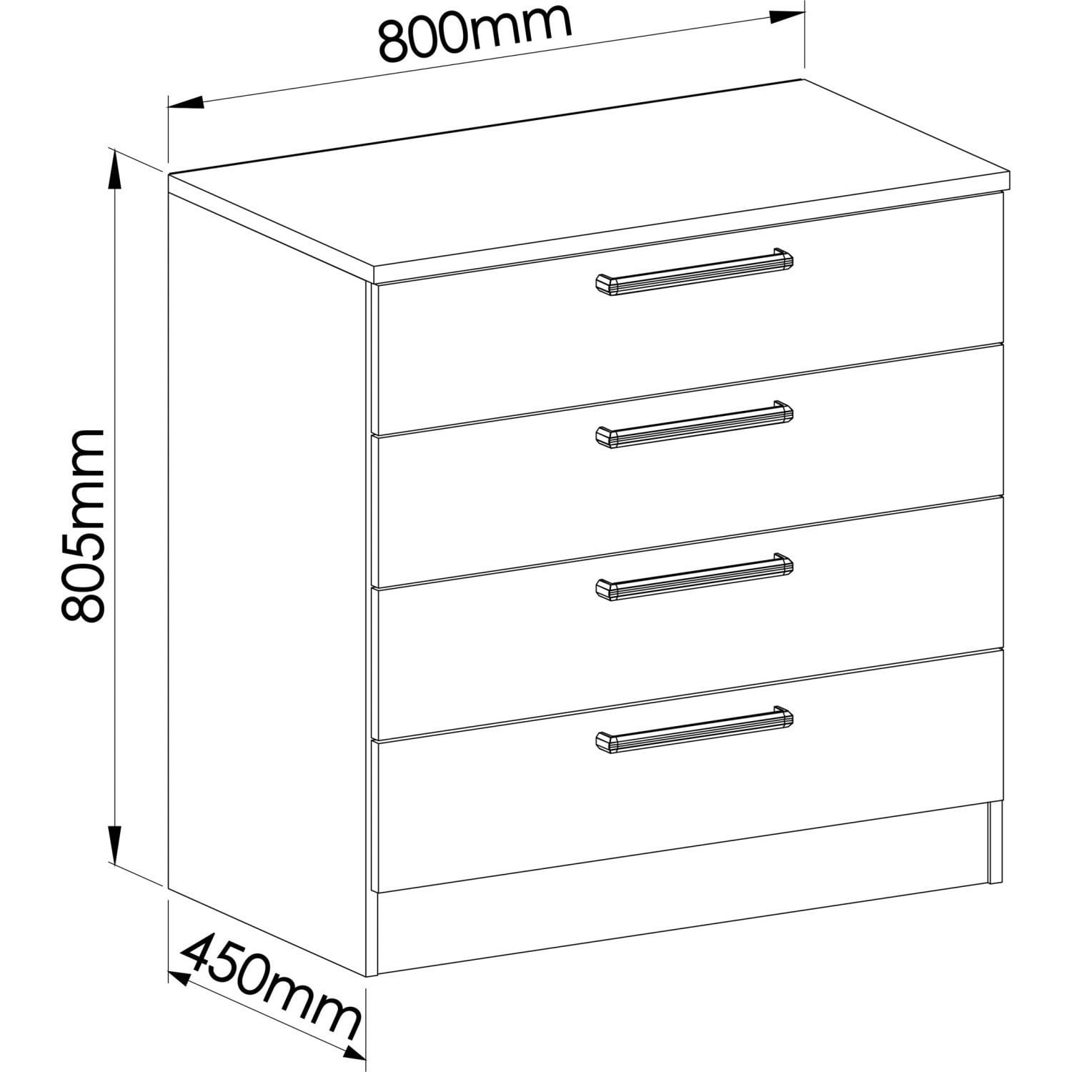 Encontraproduto.com.br - Cômoda Modulada Requinte com 4 Gavetas - Duna Line/Branco Line