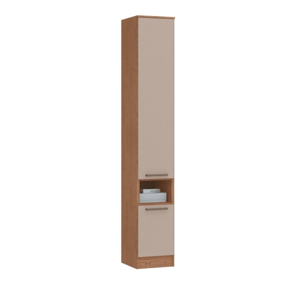 Encontraproduto.com.br - Guarda Roupa Modulado Requinte com 2 Portas e 1 Nicho - Macadâmia/Duna Line