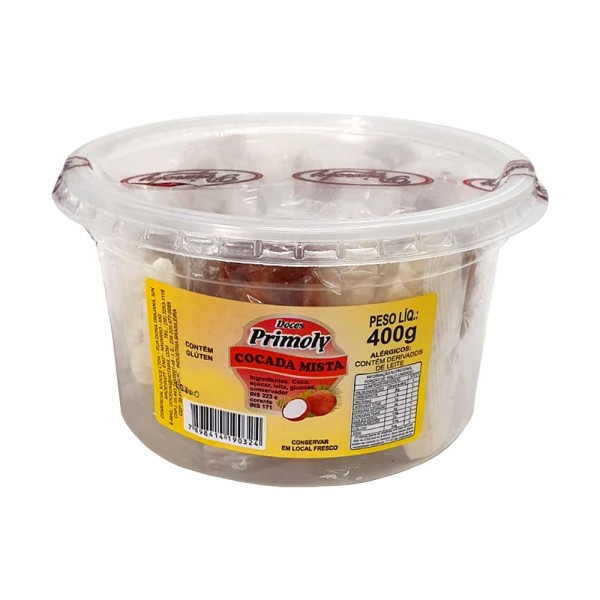 Encontraproduto.com.br - Cocada Mista 400g - Primoly