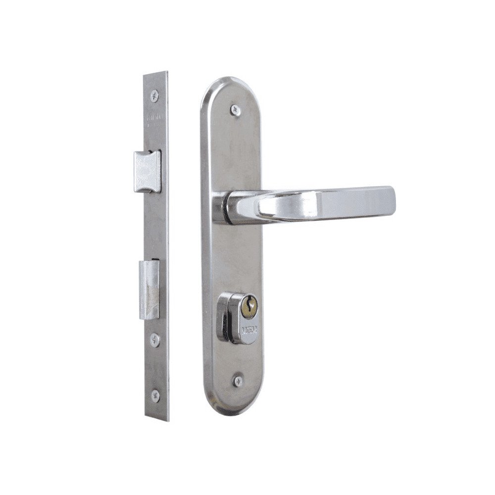 Encontraproduto.com.br - Fechadura MGM Stilo Cromado Externa Esp. ID 434