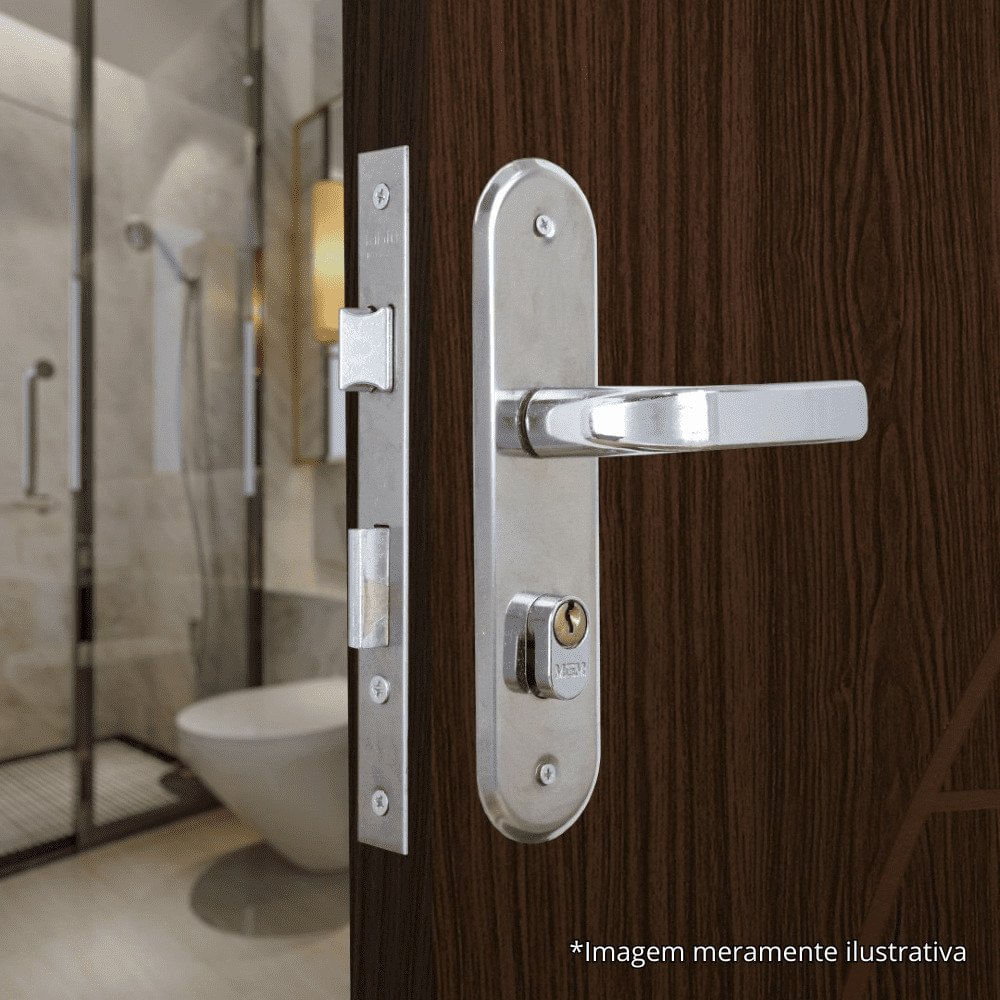 Encontraproduto.com.br - Fechadura MGM Stilo Cromado Externa Esp. ID 434