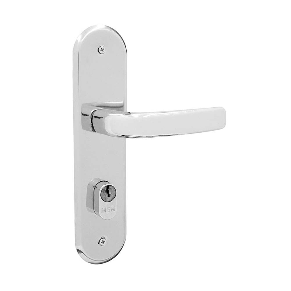 Encontraproduto.com.br - Fechadura MGM Stilo Cromado Externa Esp. ID 434