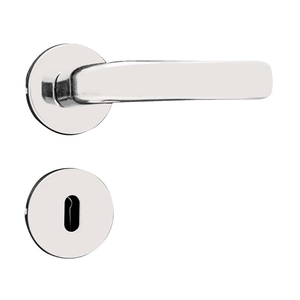 Interna Fechadura 40 Roseta Stilo Alavanca Cromado