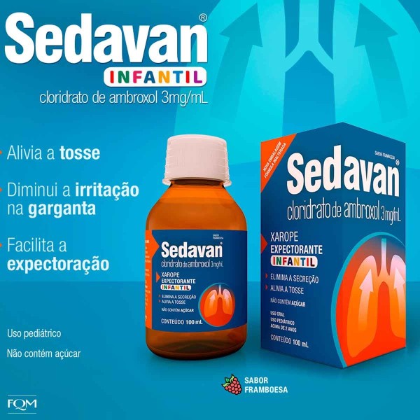 Encontraproduto.com.br - Xarope Expectorante Sedavan Infantil 3mg 100ml