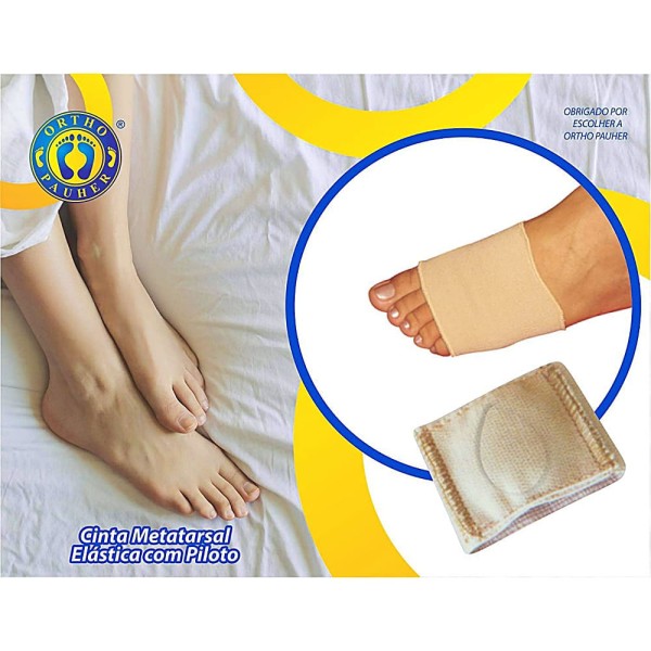 Encontraproduto.com.br - Cinta Metatarsal Elastica com Piloto Gel SG 315 Orthopauher
