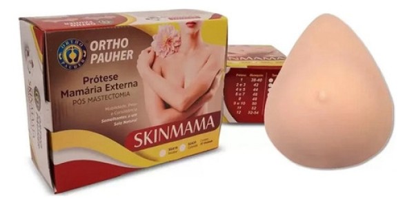 Prótese Mamária Ortho Pauher Incolor Skinmama 419 Tam 06