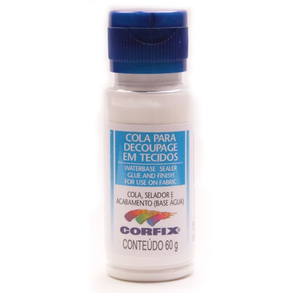 Encontraproduto.com.br - Cola para Decoupage em Tecido 60ml Corfix