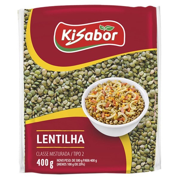 Encontraproduto.com.br - Lentilha Kisabor Pacote com 400g