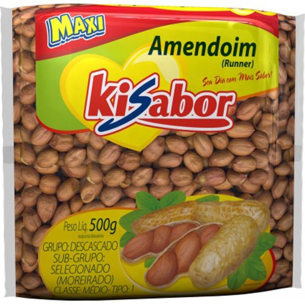 Encontraproduto.com.br - Amendoim Runner Kisabor Pacote 500g