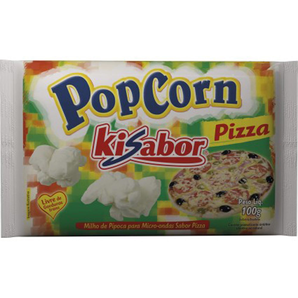 Encontraproduto.com.br - Pipoca Para Microondas Pizza Kisabor 100g