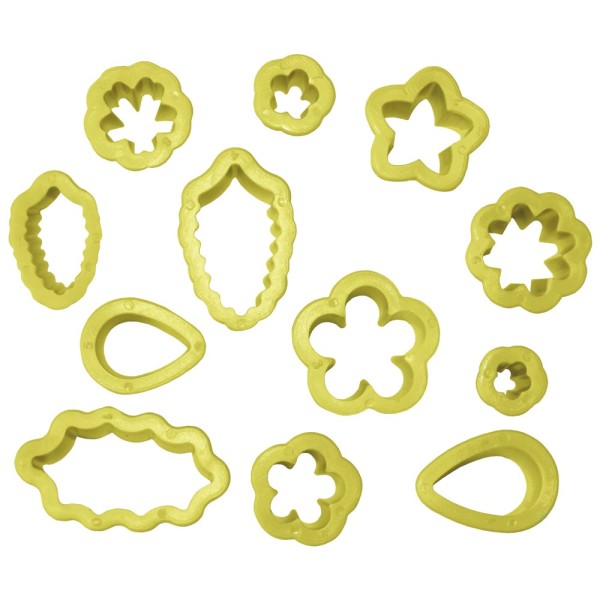 Kit Cortador de Plástico Flores Blue Star com 12 peças - Ref. 65139