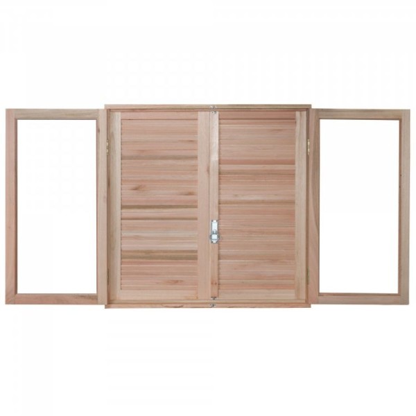 Encontraproduto.com.br - Janela com Caixilhos de Abrir para Vidros Inteiros e Venezianas de Abrir