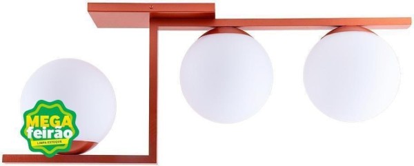 Encontraproduto.com.br - Plafon Startec Havana 3XE27 Cobre 146000004