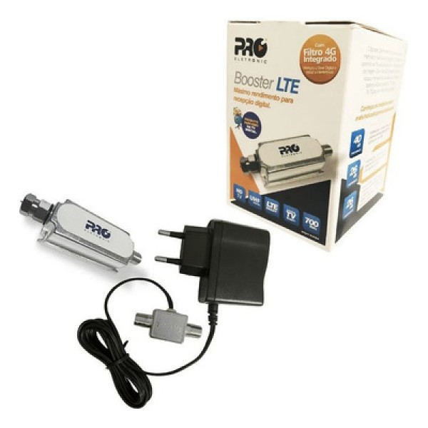 Encontraproduto.com.br - Amplificador Booster Uhf Hdtv Digital 40db Bivolt Proeletronic [f002]
