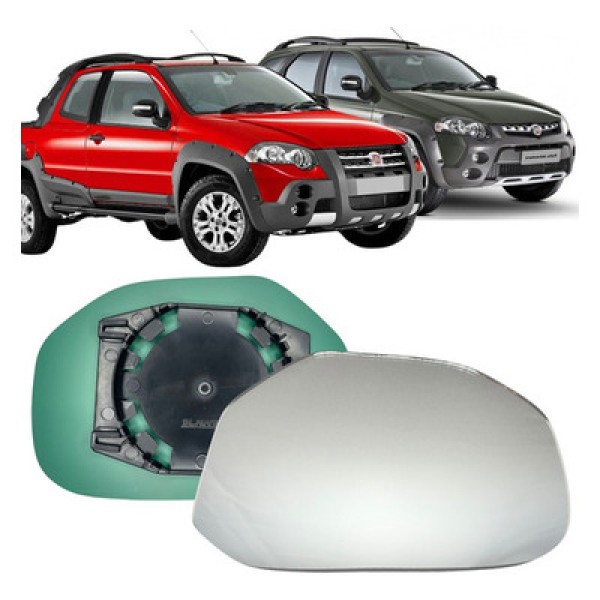 Encontraproduto.com.br - Lente Retrovisor Ld (c/base) Fiat Palio Weekend 09-  ADVENTURE LOCKER / Blawer 7116D