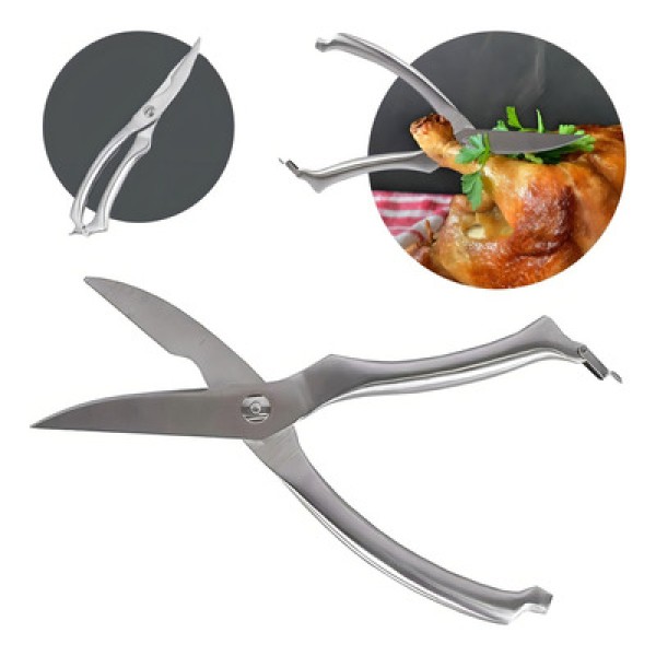 Tesoura Para Frango Resistente Aço Inox 25 Cm Mimo Style