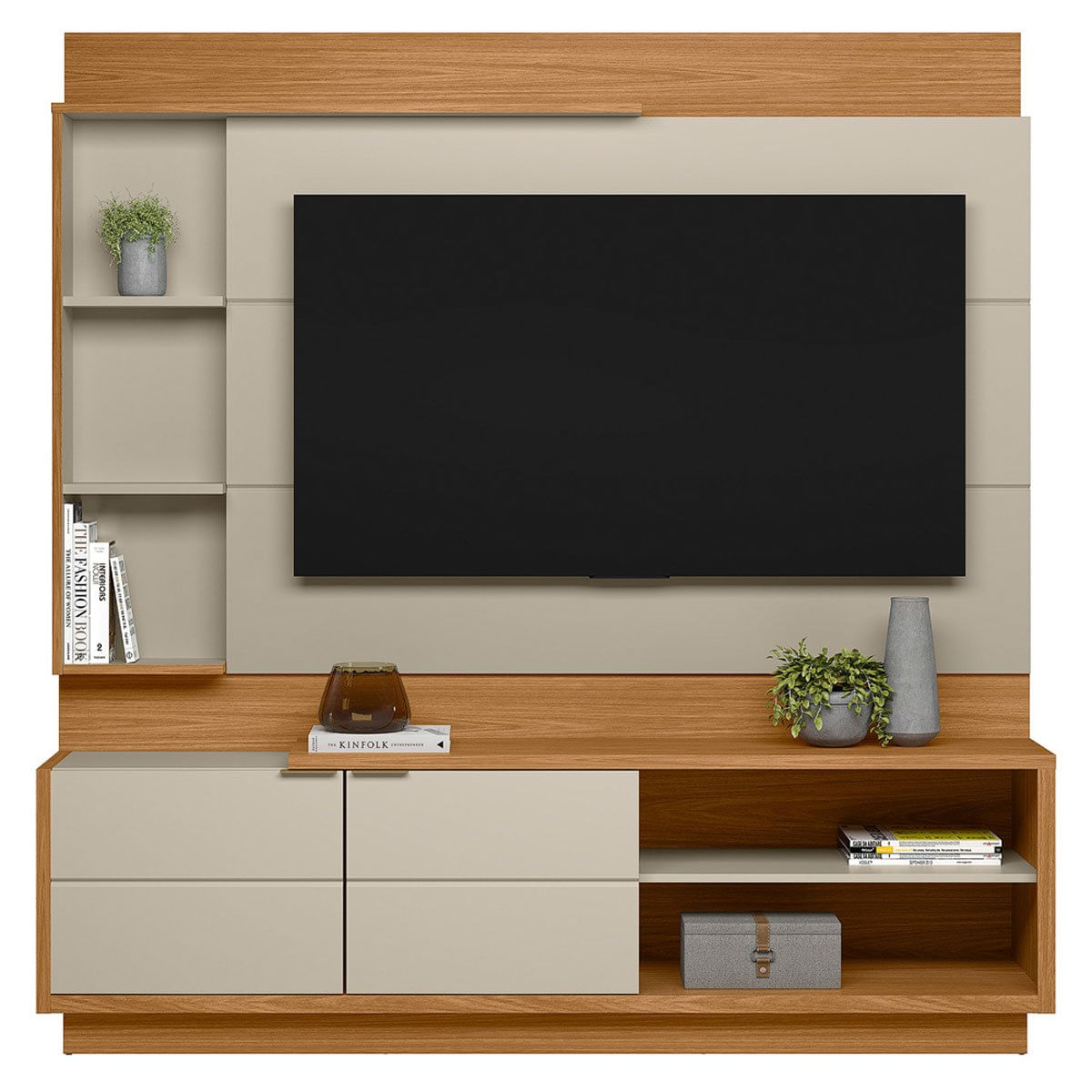 Encontraproduto.com.br - Estante Home para TV até 60 Polegadas 2 Portas Atlanta Linea Brasil