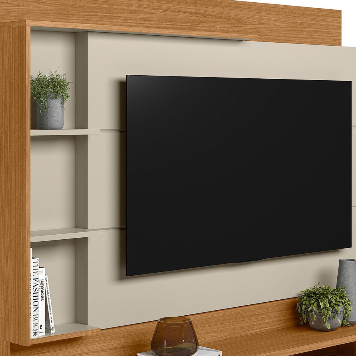 Encontraproduto.com.br - Estante Home para TV até 60 Polegadas 2 Portas Atlanta Linea Brasil