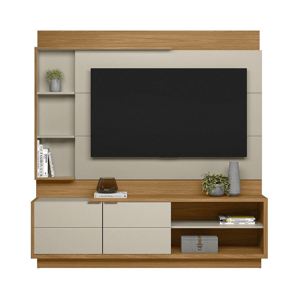 Encontraproduto.com.br - Estante Home para TV até 60 Polegadas 2 Portas Atlanta Linea Brasil