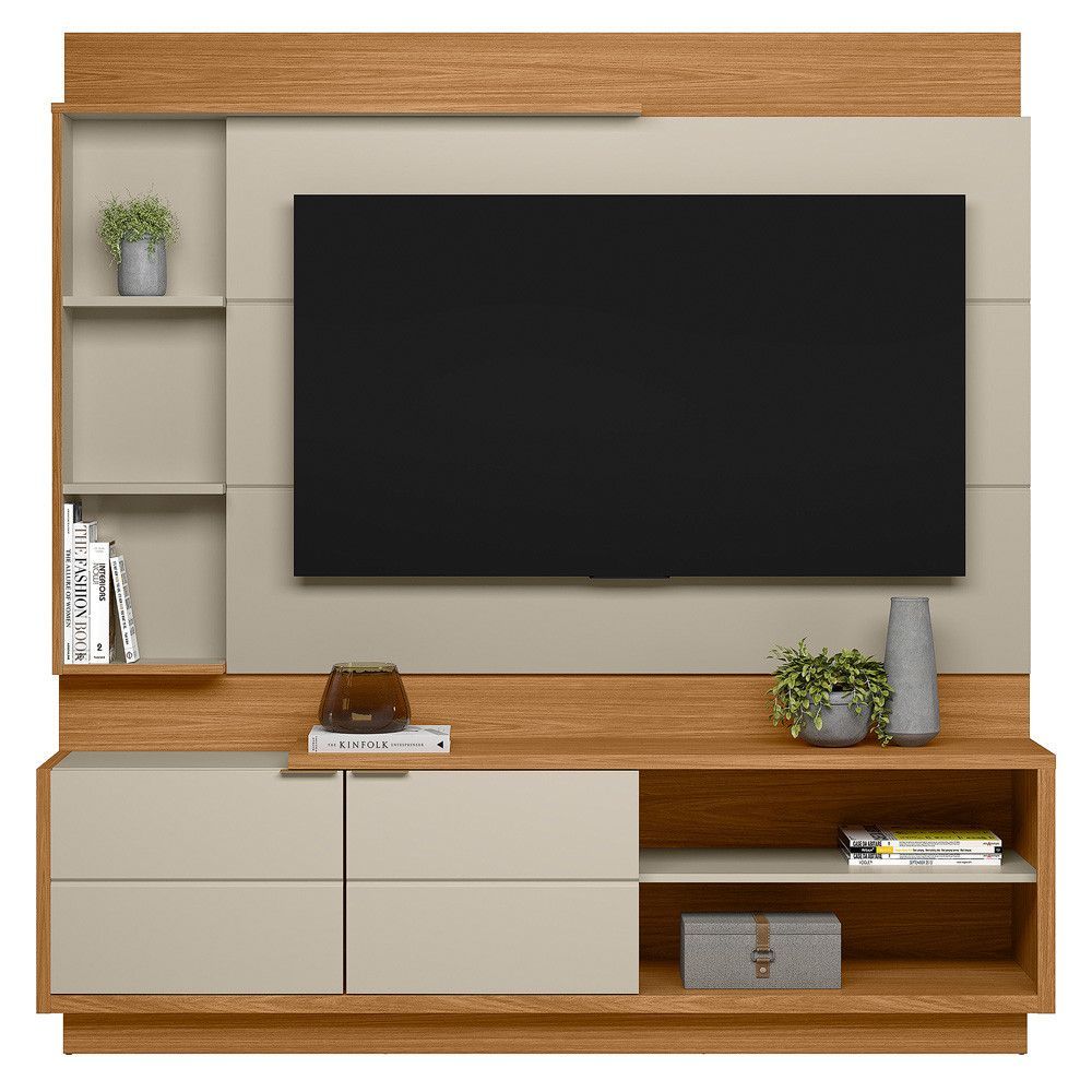 Encontraproduto.com.br - Estante Home para TV até 60 Polegadas 2 Portas Atlanta Linea Brasil