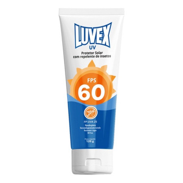 Creme Protetor Solar com Repelente Luvex FPS-60 120ml
