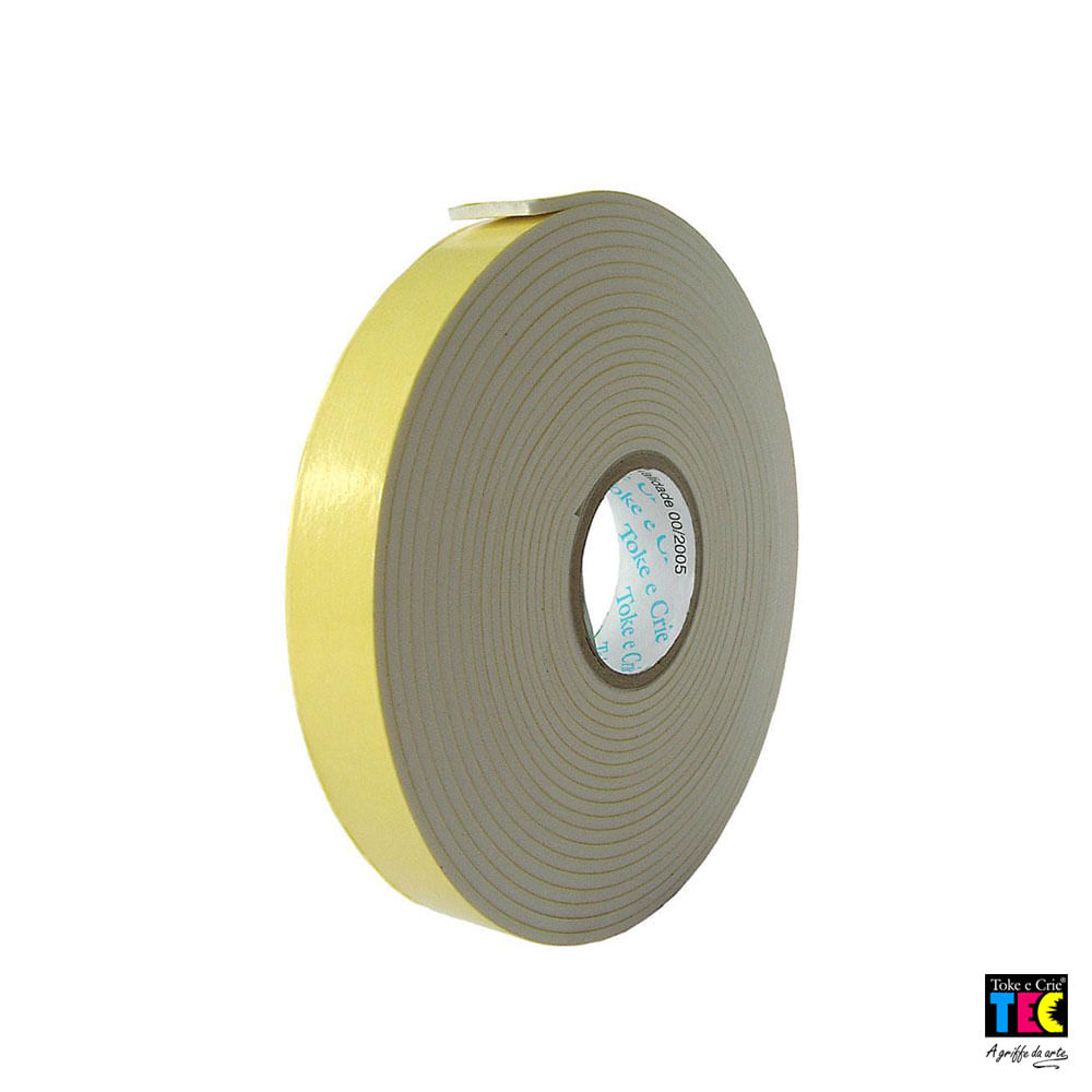 Encontraproduto.com.br - Fita Adesiva de Espuma Dupla Face (Banana) 19 mm x 5,5 m Ref.1864-FAD003 Toke e Crie