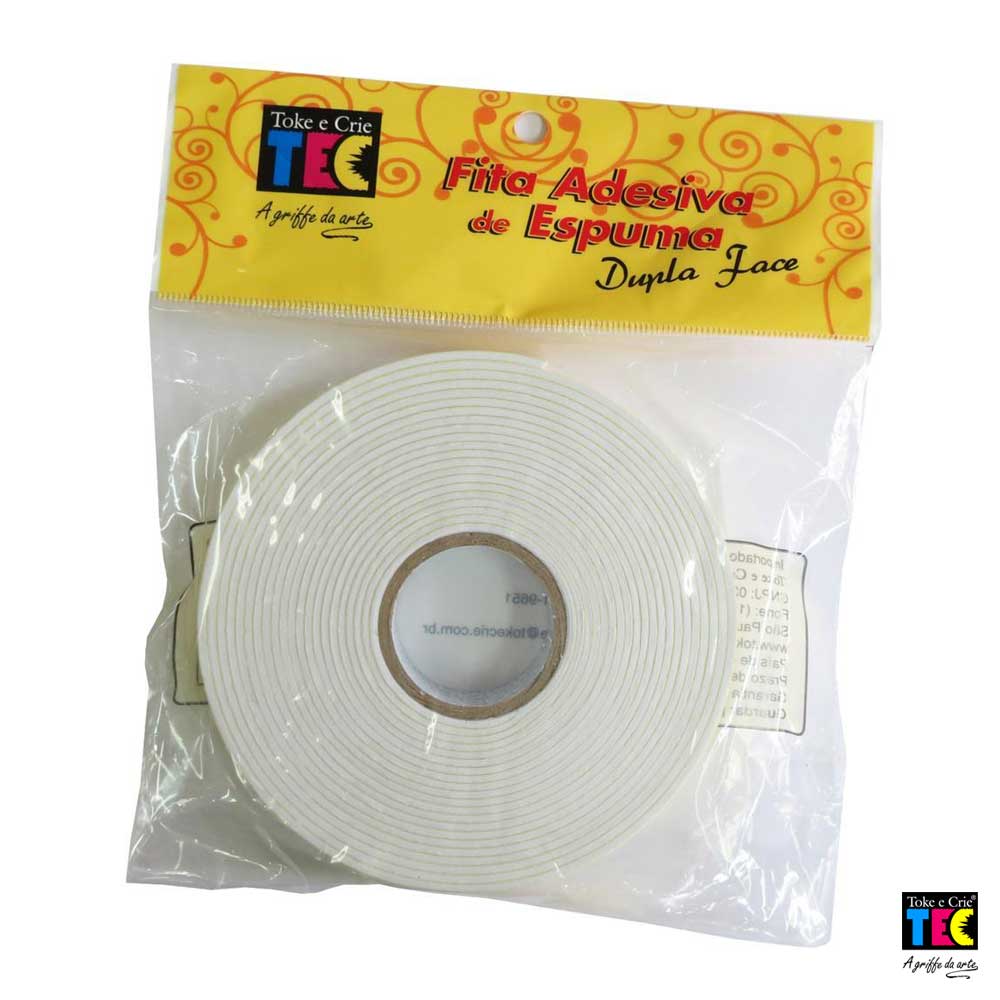 Encontraproduto.com.br - Fita Adesiva de Espuma Dupla Face (Banana) 19 mm x 5,5 m Ref.1864-FAD003 Toke e Crie