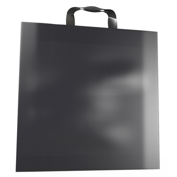 Encontraproduto.com.br - SACOLA PLAST LISA ALCA FITA 40X50 PRETA