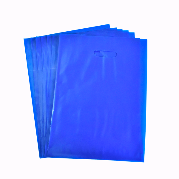 SACOLA PLAST B. VAZADA LISA 30X40 AZUL