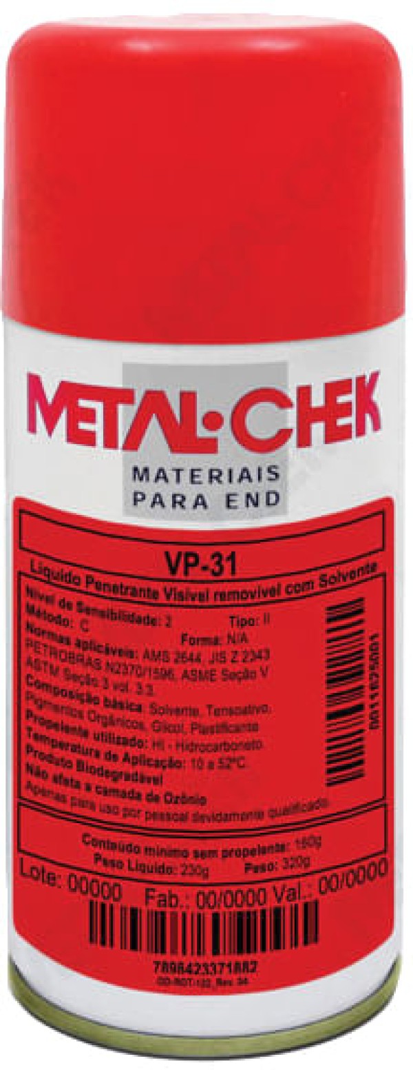 Encontraproduto.com.br - Líquido Detecção de Trinca 220g - Metal-Chek