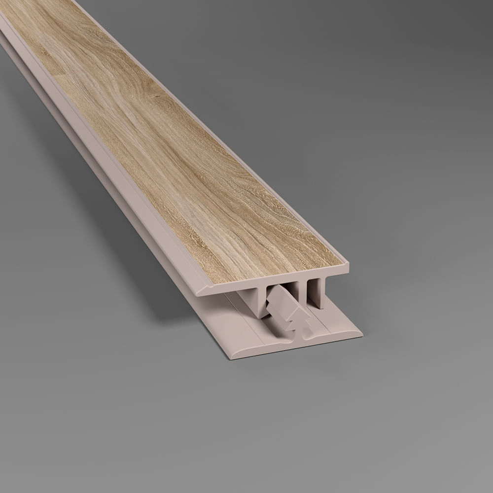 Perfil Piso Parede Para Piso Laminado Eucafloor Tecno Cor 7 180x3x1cm