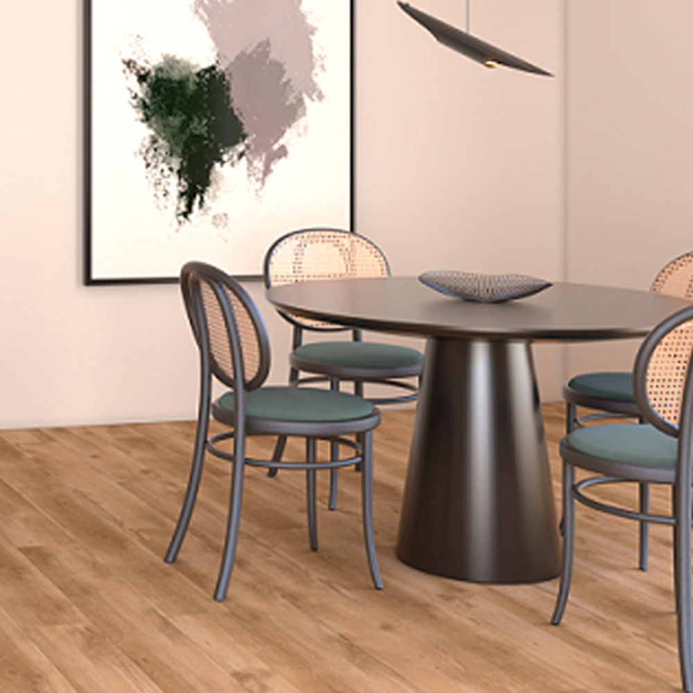 Piso Laminado Eucafloor Prime Click Cacau 135,7 x 21,7 cm