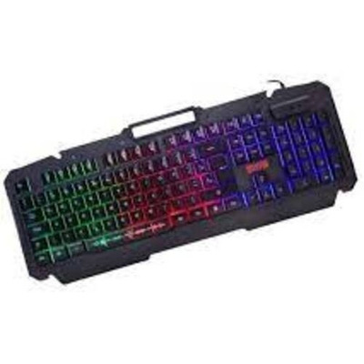 Encontraproduto.com.br - Teclado Gamer Kmj9 Semi Mecânico Shuriken Com 3 Efeitos Led Cor De Teclado Preto Idioma Português Brasil