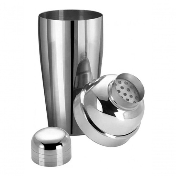 Encontraproduto.com.br - Coqueteleira Aço Inox 750 Ml Conjunto Com 3 Peças Drinks Caipirinha Bar