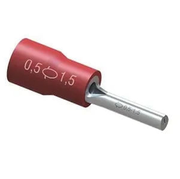 Encontraproduto.com.br - Terminal Pino Isolado 10Mm Vermelho Tpp-10-15 Intelli