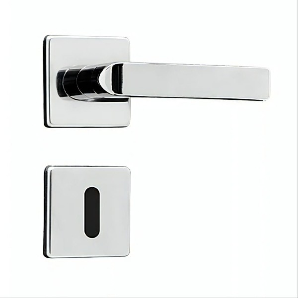 Encontraproduto.com.br - Fechadura Cromada Interna Itally Class Roseta Quadrada Silvana
