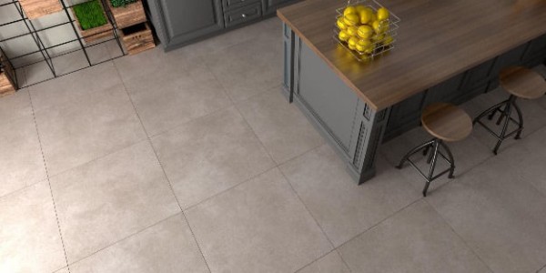 Porcelanato San Francisco Cinza Acetinado 71,6x71,6cm Caixa com 2,56m² Retificado Villagres