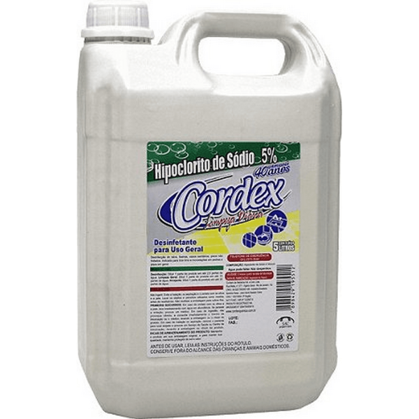 Encontraproduto.com.br - HIPOCLORITO DE SODIO 5% CORDEX 5L R.135