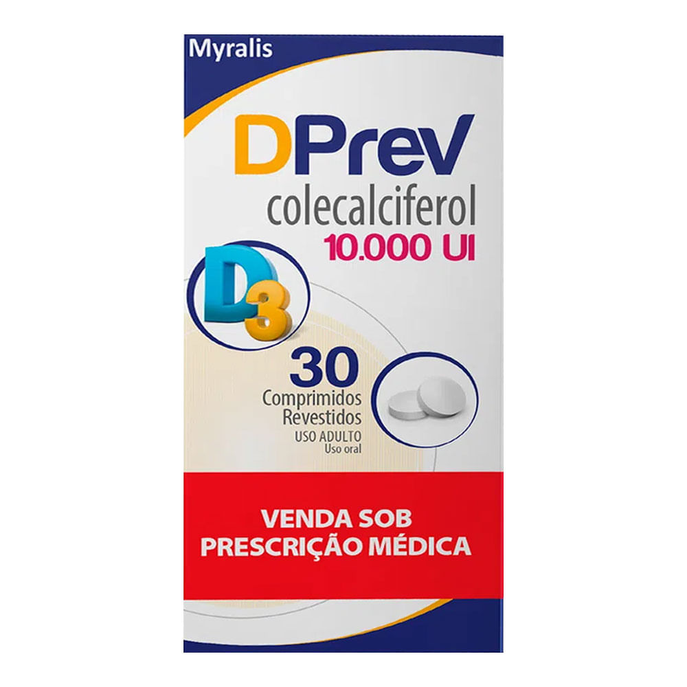 Encontraproduto.com.br - Vitamina D Prev 10.000UI Myralis 30 Comprimidos