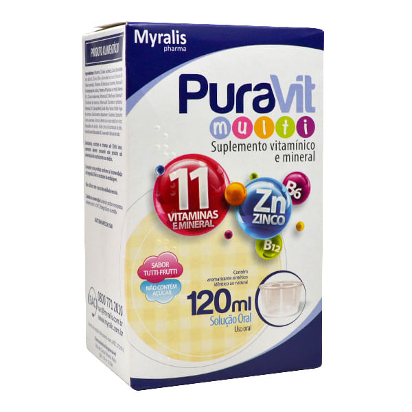 Encontraproduto.com.br - Puravit Multi Myralis solução Oral em gotas 120ml