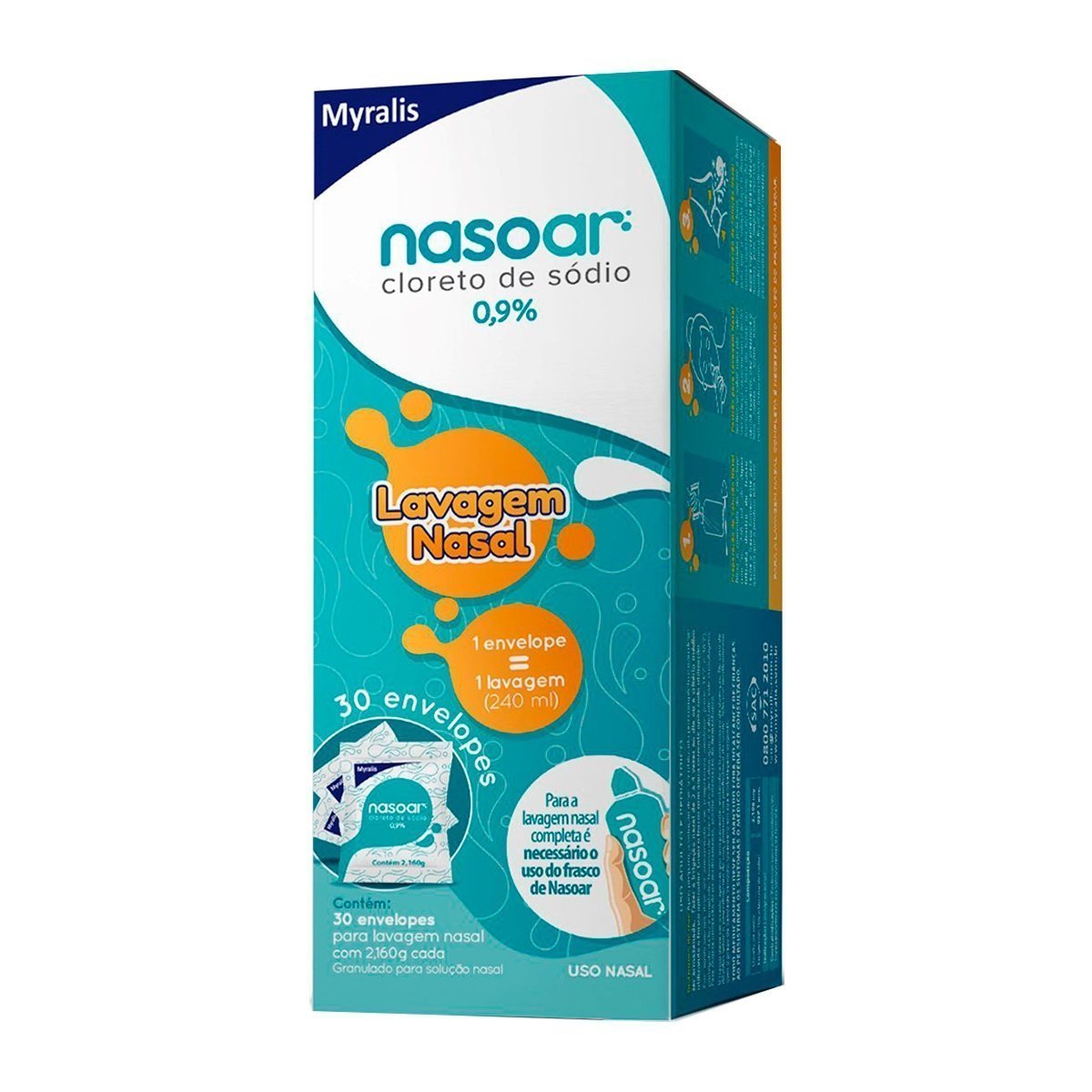 Refil Nasoar 0,9% Granulado Para Solução Nasal 30 Envelopes