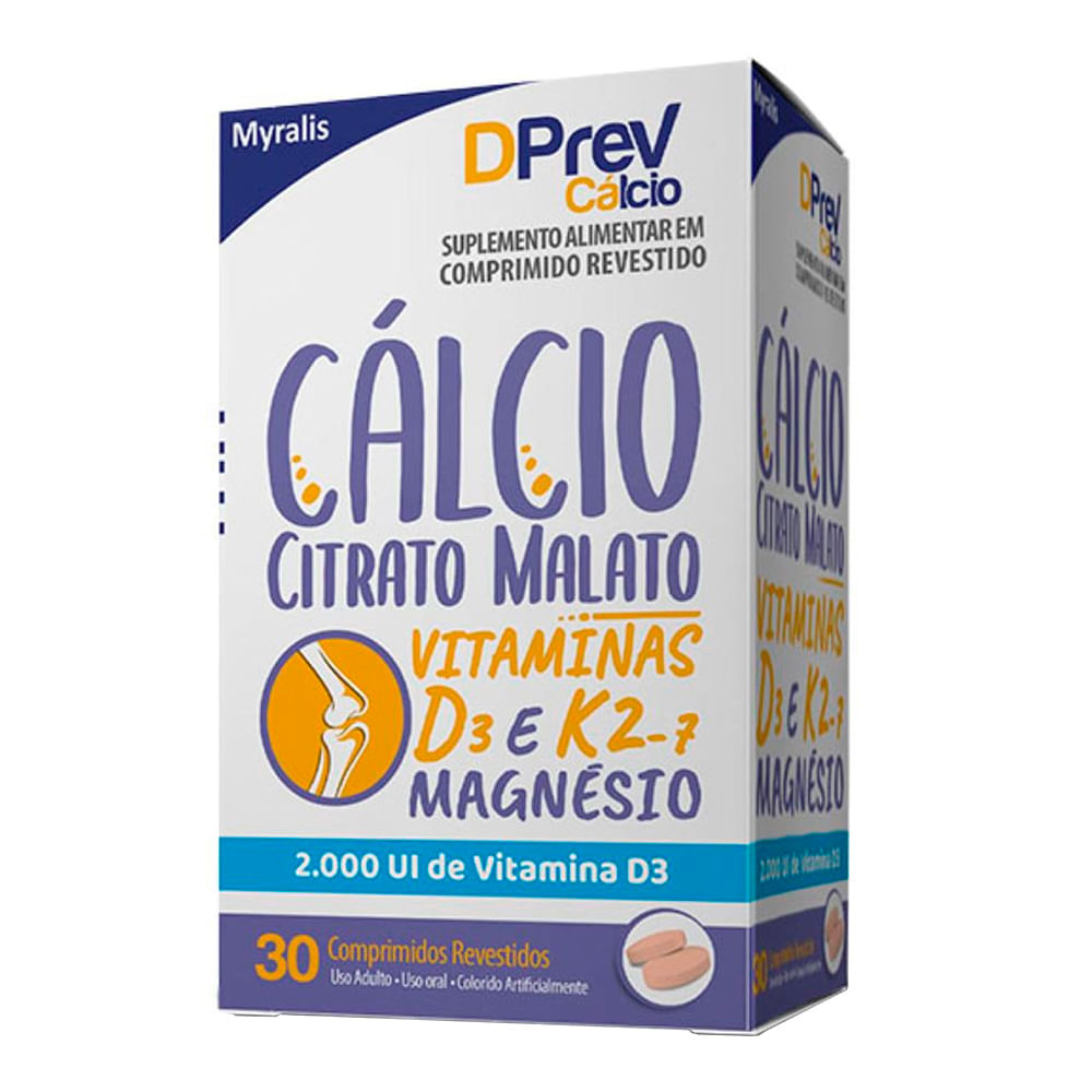 Encontraproduto.com.br - Vitamina D D Prev 2000UI Cálcio 30 Comprimidos