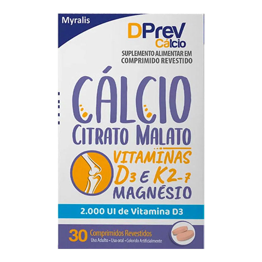 Encontraproduto.com.br - Vitamina D D Prev 2000UI Cálcio 30 Comprimidos