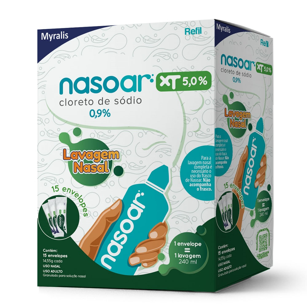 Encontraproduto.com.br - Nasoar Xt 5% Refil Com 15 Envelopes