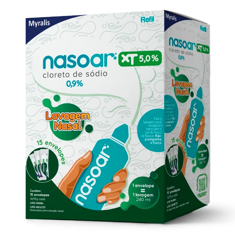 Encontraproduto.com.br - Nasoar Xt 5% Refil Com 15 Envelopes