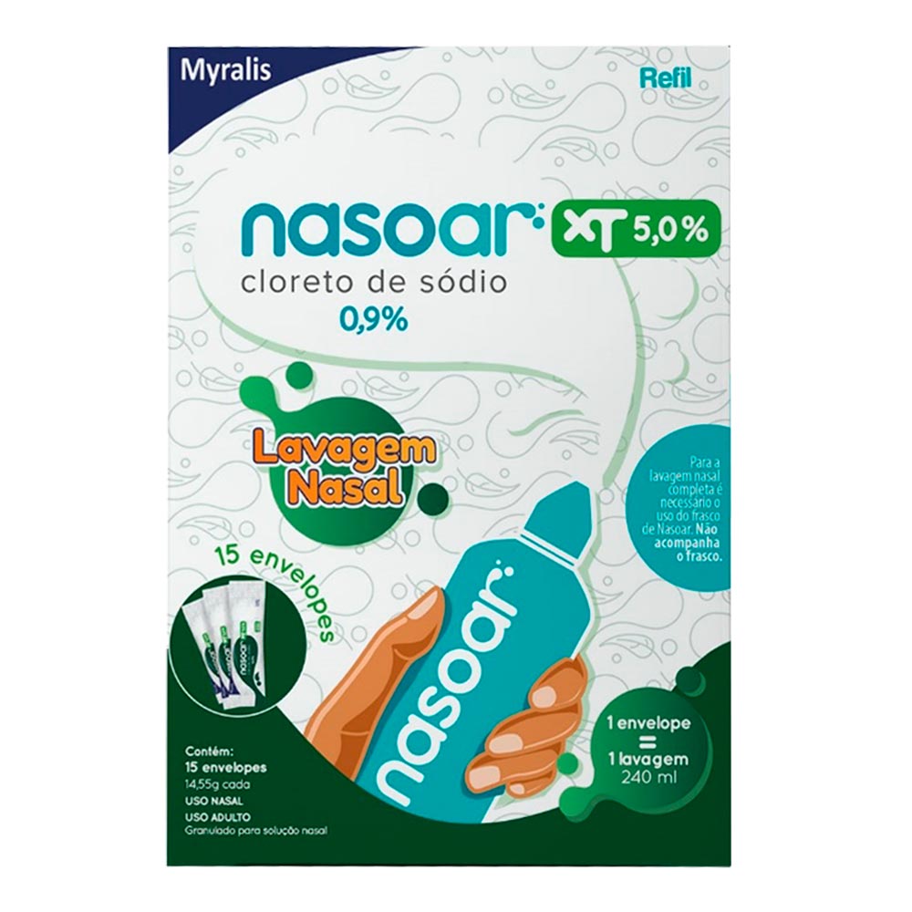 Encontraproduto.com.br - Nasoar Xt 5% Refil Com 15 Envelopes